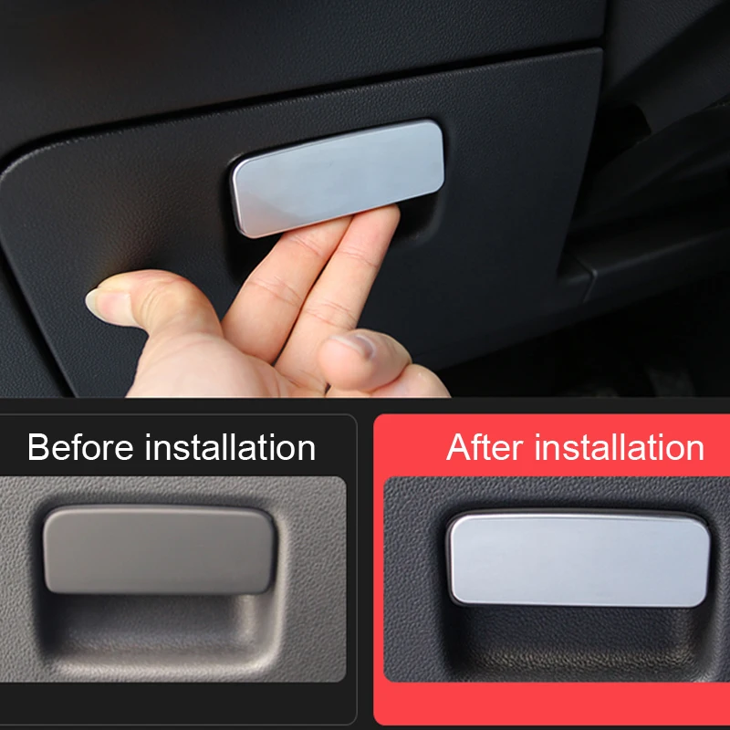 Interior Front Dashboard Storage Glove Box Handle Cover Trim Sticker ABS Matte 1pcs For VW Volkswagen Golf Mk7 2013-2018