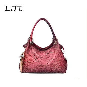 

LJT Europe Trendy Shoulder Bag Hollow Out Luxury Handbags Women Bags Designer New Ladies Carved Large Capacity Tote Bag feminina