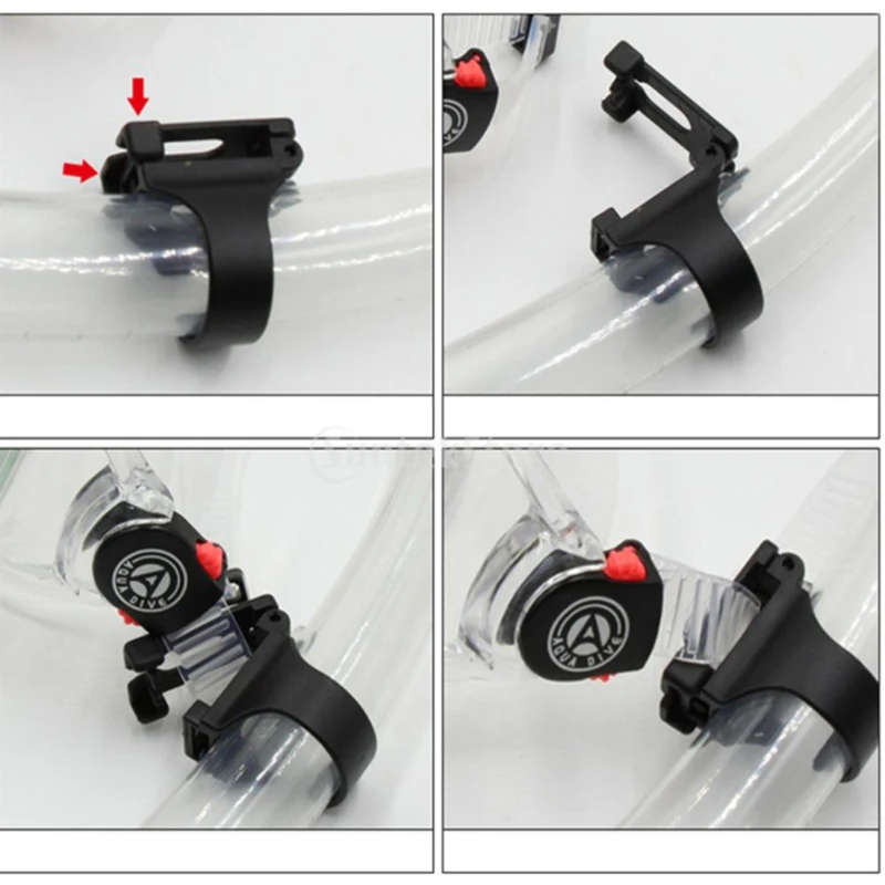 Universal Diving Silicone Snorkel Buckle Goggles Silicone Tube Plastic Clip Snorkel Mask Keeper Holder Retainer For Scuba Diving diving snorkel swimmers snorkel swimming snorkel