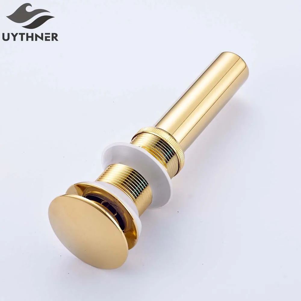 Free Shipping Vanity Golden Solid Brass Vintage Bathroom Basin Sink Pop