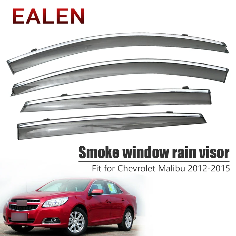 EALEN For Chevrolet Malibu 2012 2013 2014 2015 Styling Vent Sun Deflectors Guard Accessories 4Pcs/1Set Smoke Window Rain Visor | Автомобили