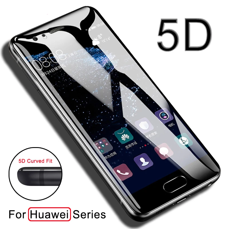 

5D Tempered Glass For Huawei Mate 10 Lite P10 Plus P8 P9 Lite 2017 Screen Protector For Huawei Honor 8 Lite V9 8 Pro 9i Nova 2i
