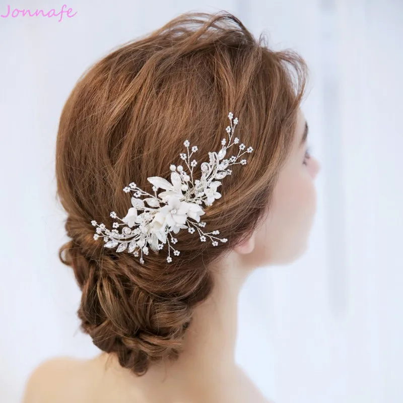 Jonnafe New Design Bridal Flower Headpiece Hair Comb Jonnafe New Design Bridal Flower Headpiece Hair Comb