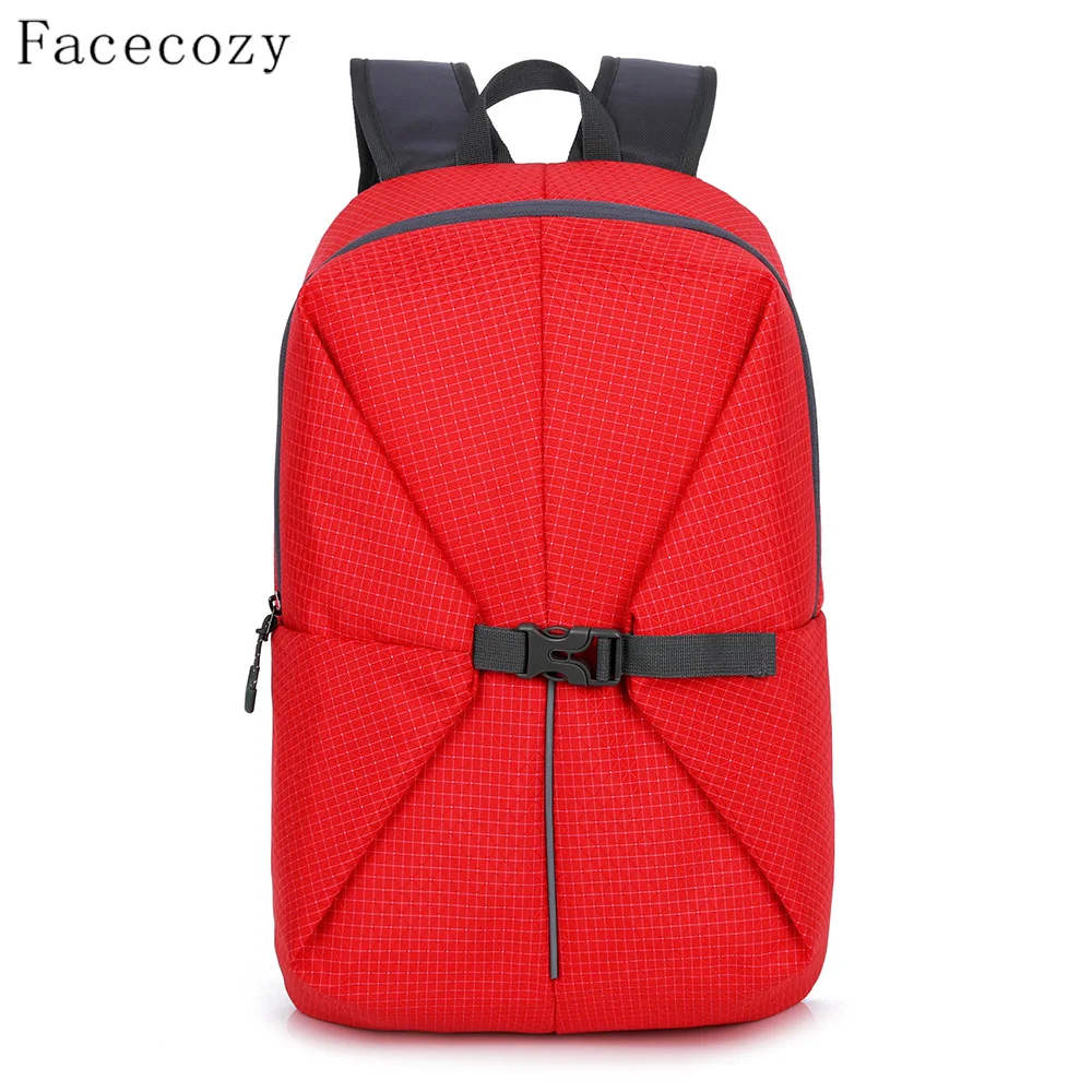 Facecozy Outdoor Men&Women Hiking Nylon Backpack Ultra-thin Lightweight Unisex Softback Comfortable Soft Sports Convertible Bag