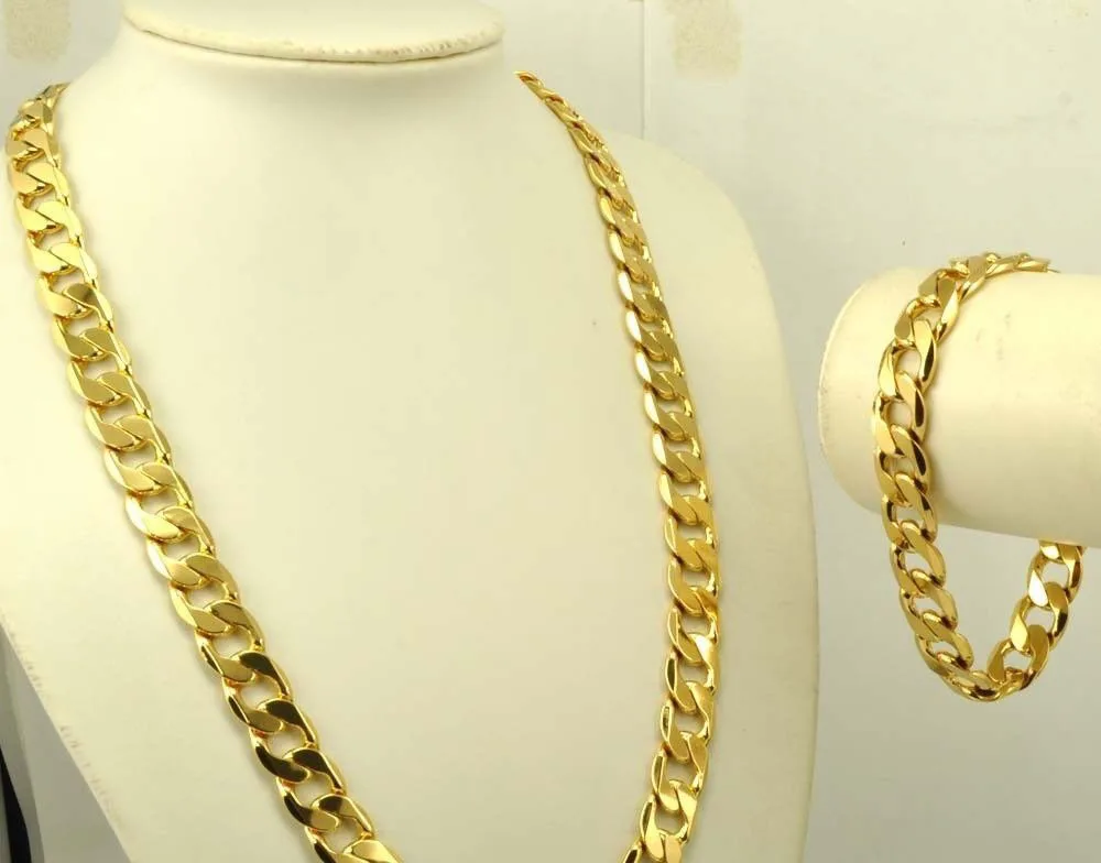 Real 24k Gold Gf Men's Bracelet 