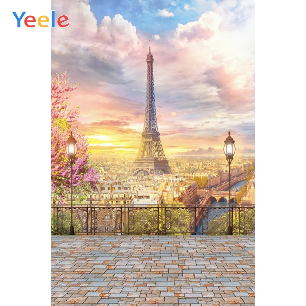 

Yeele Landscape Country Tower Light Decor Painting Photography Backdrops Personalized Photographic Backgrounds For Photo Studio