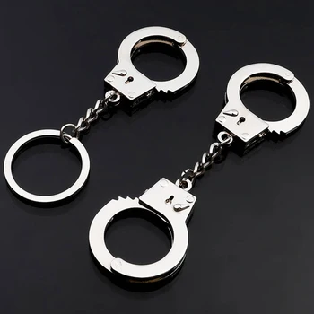 

Creative Police Man Handcuff Keychain Charms Pendant Car Key Keyring Handbag Key Chain Gift