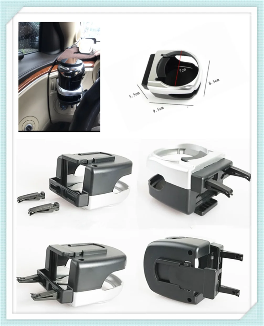 

Auto parts conditioning air outlet coffee drink rack water cup holder for Ford C-MAX Flex B-MAX Atlas Territory Formula Vertrek