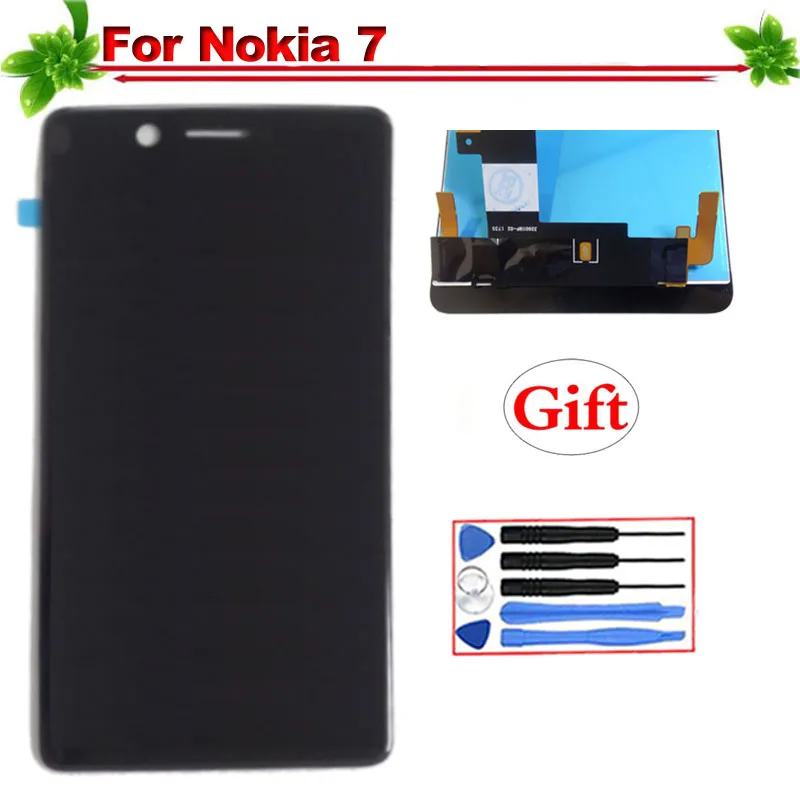 

5.2" for Nokia 7 LCD Display Touch Screen Digitizer Full Assembly Replacement for Nokia 7 Display With tools Black White