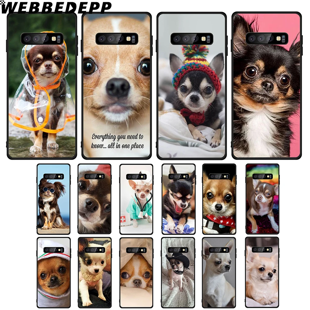 WEBBEDEPP Симпатичный мягкий чехол из ТПУ для чихуахуа щенка собаки Samsung Galaxy Note 8 9 A10 A20