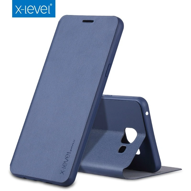 Роскошный кожаный чехол книжка X Level для Samsung Galaxy A5 A6 A8 A40 A70 S8 S9 S10 S20 S21 Plus Note 20 10 9 8 A31