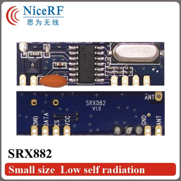 1 комплект 433 МГц Супергетеродинный ASK RF модуль комплект(1 шт. STX882 модуль передатчика+ 1 шт. SRX882 модуль приемника+ 2 шт. винтовые антенны