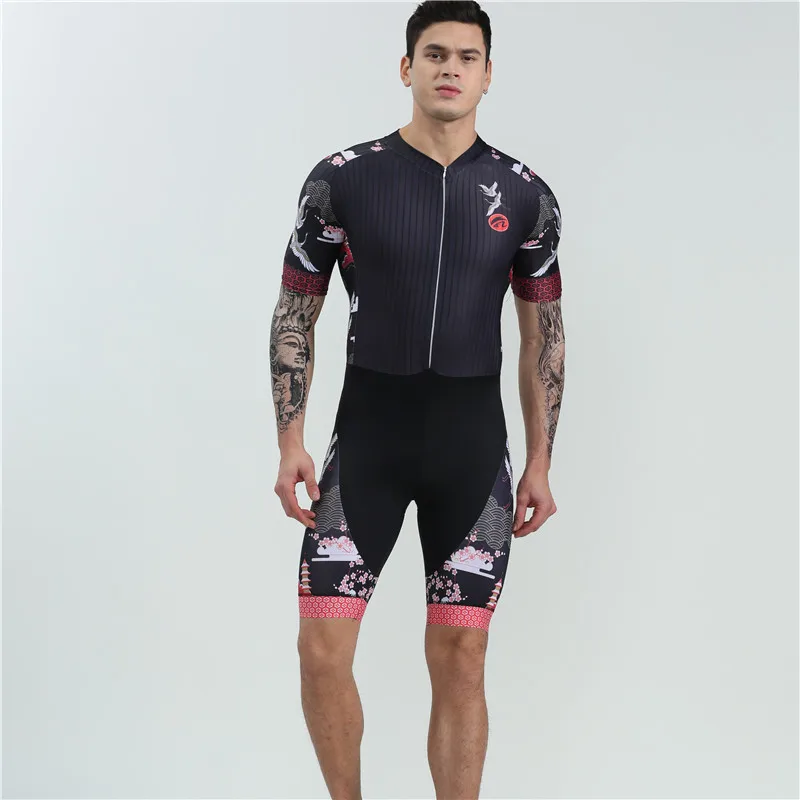 Summer sexy cycling skinsuits BOESTALK men short sleeve classic tights ropa ciclismo hombre triathlon suit bike sports set