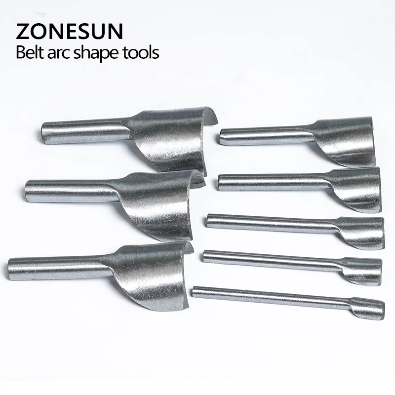 ZONESUN DIY 8 шт. 10 50 мм кожаный полукруглый режущий инструмент для ремня форма кромки