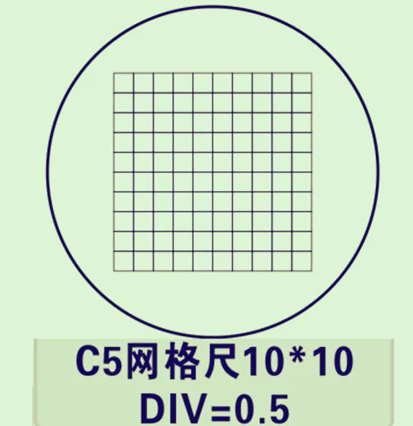 Microscope Eyepiece Lens Micrometer Calibration Slide With 10X10 GRID