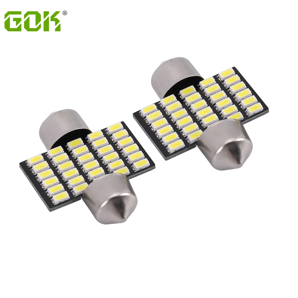 500 шт. автомобилей LED Купол гирлянда 29 мм 30smd LED 3014 C5W привели 29 мм гирлянда светодиодная лампа Номерные знаки для мотоциклов свет чтение свет