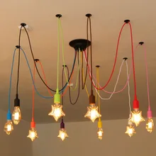 Красочные силиконовые подвесные светильники E27 держатель DIY дизайн креативные подвесные лампы 200 см шнур потолочная основа