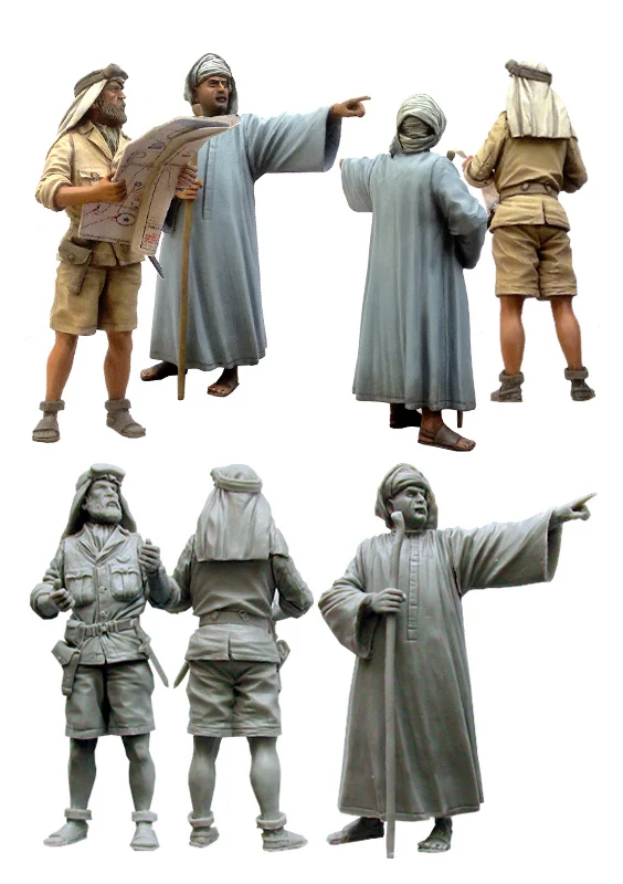[Tuskmodel] 1 Набор фигурок из смолы 35 шкал полицейский САС и местный человек|resin figure