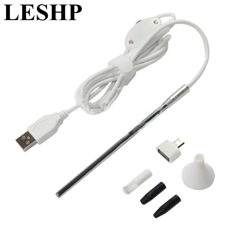 

LESHP 4.9mm Lens Medical USB Endoscope for OTG Android Phone PC Borescope Inspection Otoscope Endoscope Camera for Ear nose