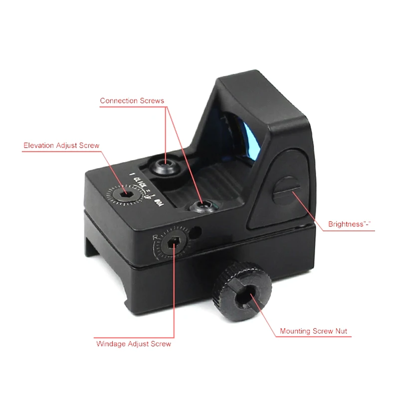 Тактический Мини Ruggedized Trijicon Red Dot прицел винтовка рефлекторный Коллиматор для