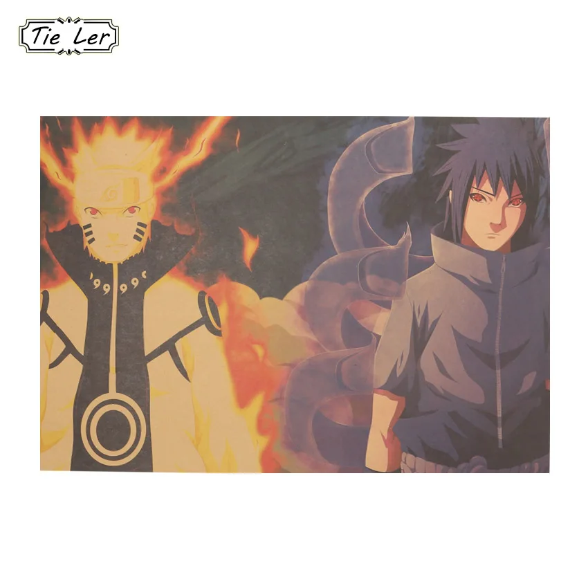 Anime Naruto Vintage Kraft Paper Wall Poster Bar Cafe Decorative Art 51.5X36cm