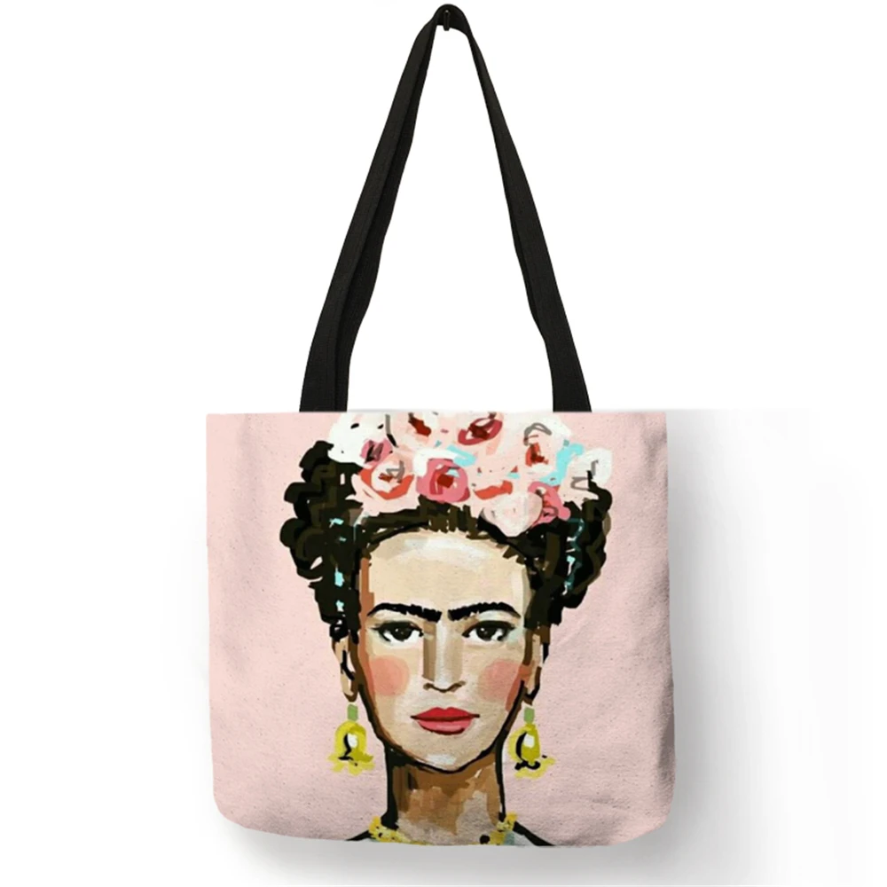 

Women Fashion Tote Bag Artist Print Linen Bag Shopping Traveling Bags Totes Casual Chic Handbags Customize