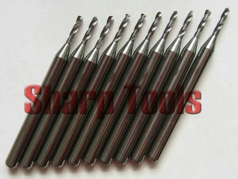 Precision 10pcs 3.175*1.35*6MM Drill Kits, CNC Router Bits, PCB Drill