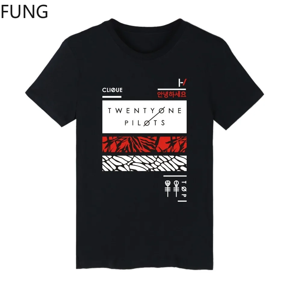 

FUNG twenty one pilots T-shirt new fashion 2018 autumn new T-shirt short sleeve TX01