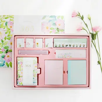 

1pcs Boutique Student Gift Notepad Yuemu Birthday Flower Handbook Gift Box Small Fresh Set 365 Day Plan