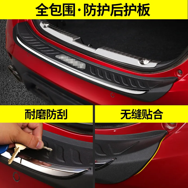 Для Mazda 3 axela 2014 2017 нержавеющая сталь внешняя и Задняя Крышка багажника Накладка