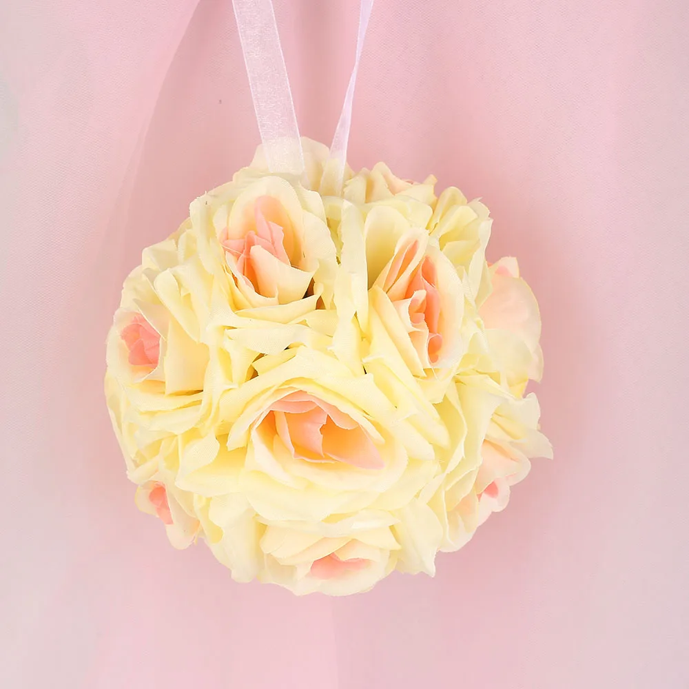 1 шт. 15*21 см искусственные шелковые цветочные шары для свадебного украшения 15 см Розовый Свадебный шар висящий цветочный шар вечерние товары для мероприятий