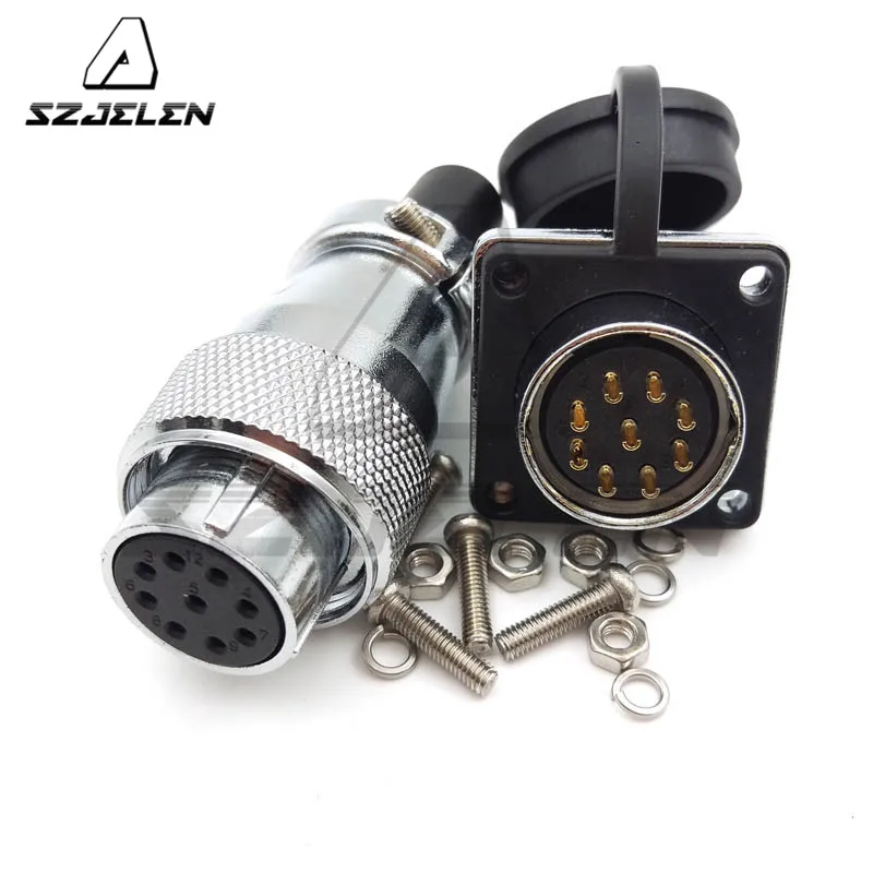 WF16 IP67 9pin Waterproof connectors, 9 pin waterproof connector cable