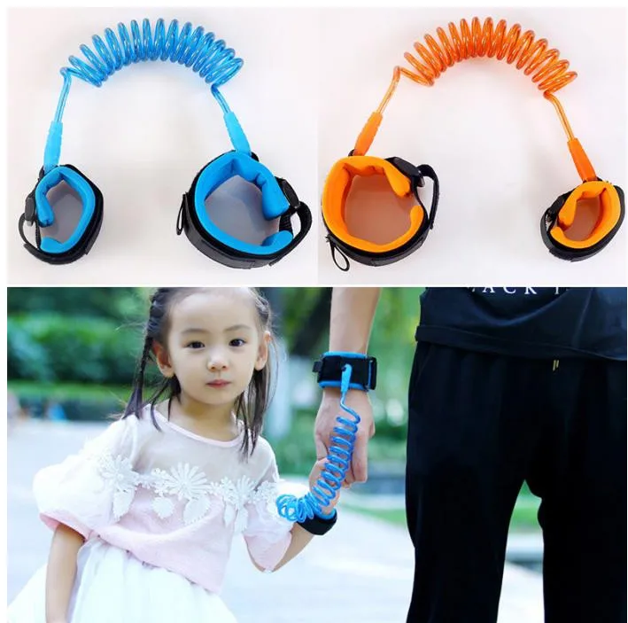 

High quality 1.5M Kids Baby Toddler Anti-lost Wrist Link Band Children Braclete Wristband Elastic Harness Safety Leash Strap
