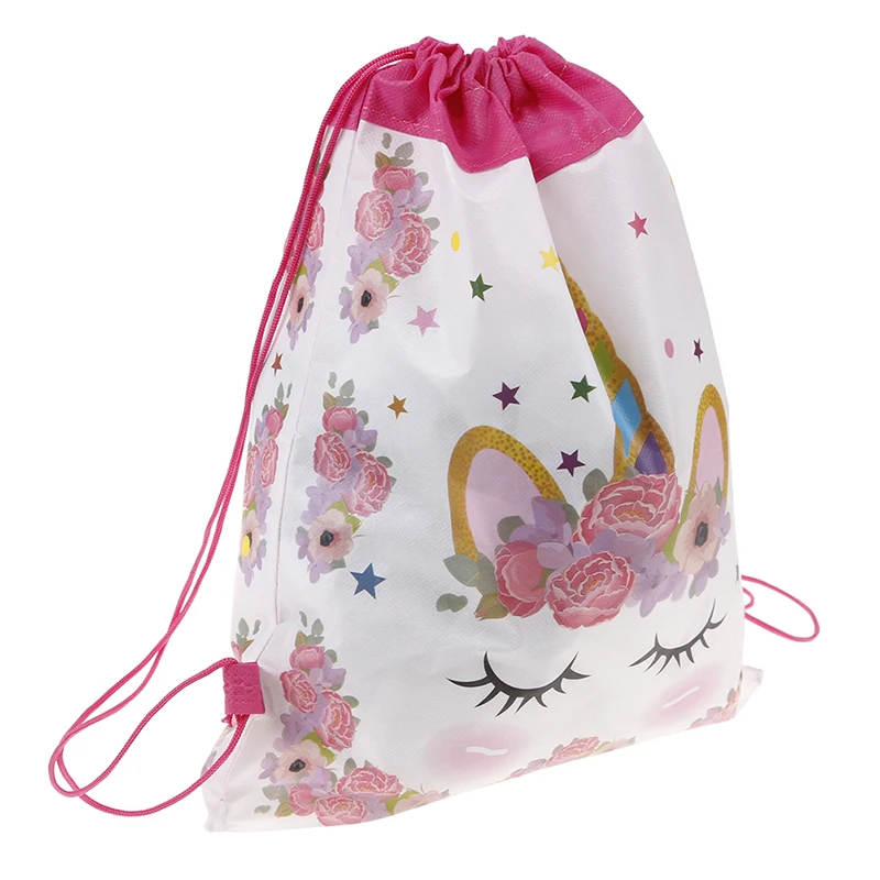 

New Unicorn Drawstring bag for Girls Travel Storage Package Cartoon School Backpacks Children Birthday Party Favors