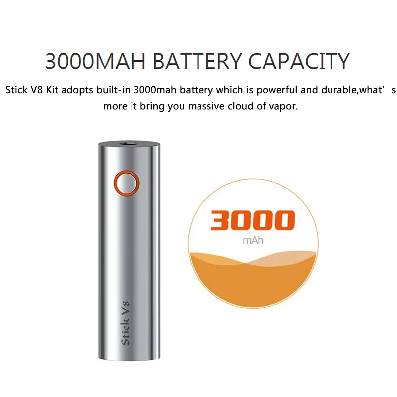 Оригинальная электронная сигарета SMOK Stick V8 комплект встроенный аккумулятор 3000