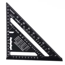 Cheap 7inch Metric System Measuring Ruler Aluminum Alloy Speed Square Roofing Triangle Ruler for Woodworking Measuring Tools