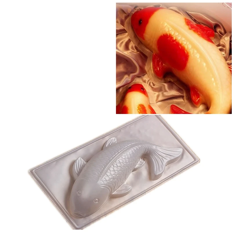 Baking tools Large Plastic Fish carp sharp baking mold New Year cake