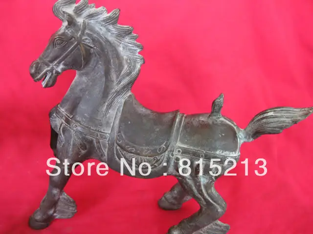 

wang 000116 Rare Qing Dynasty Bronze Statue Horse 28cm x 22cm x 8cm