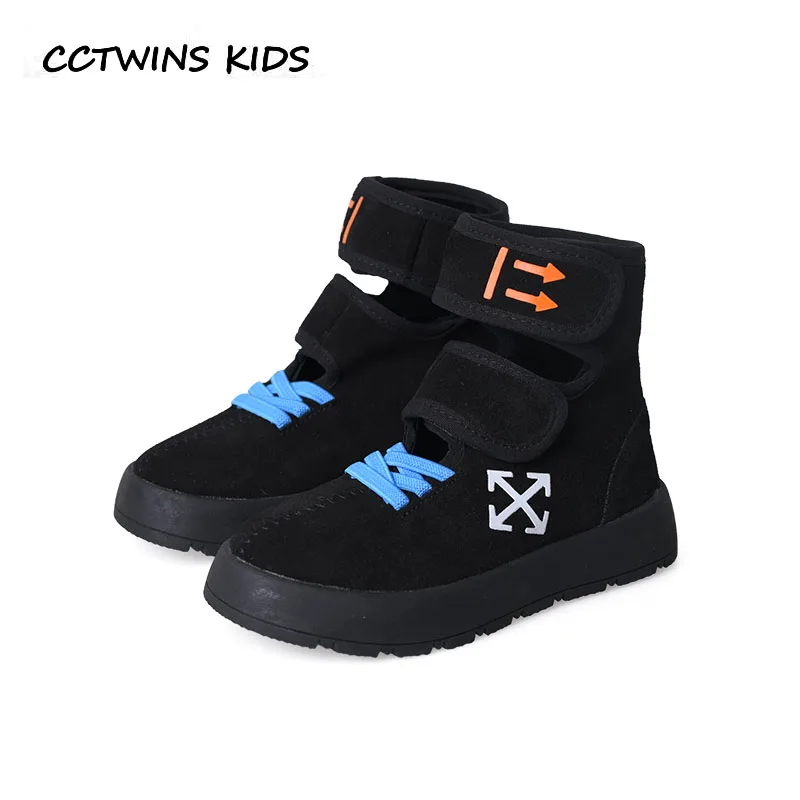 

CCTWINS KIDS 2018 Winter Children Genuine Leather Shoe Baby Girl Fashion High Top Sneaker Boy Brand Casual Trainer FH2358