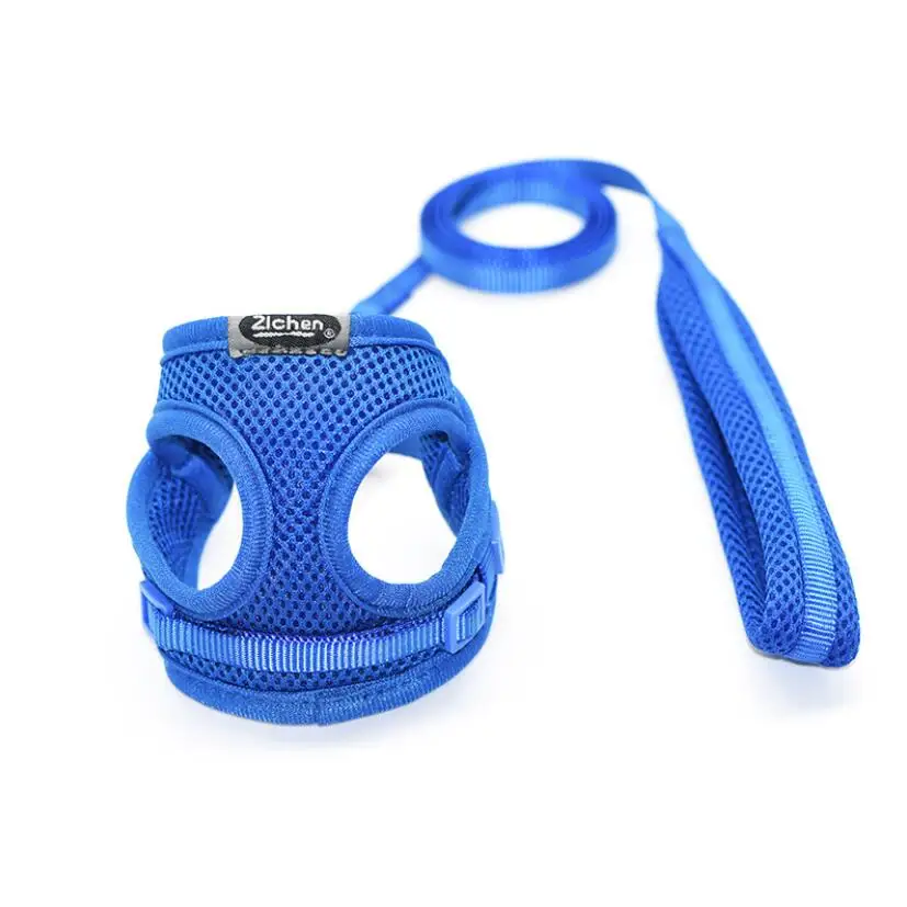 Dog Cat Harness Vest Pet Supplies Adjustable Soft Breathable Mesh Chest Strap Walking Lead Leash for Puppy Small Medium Dog