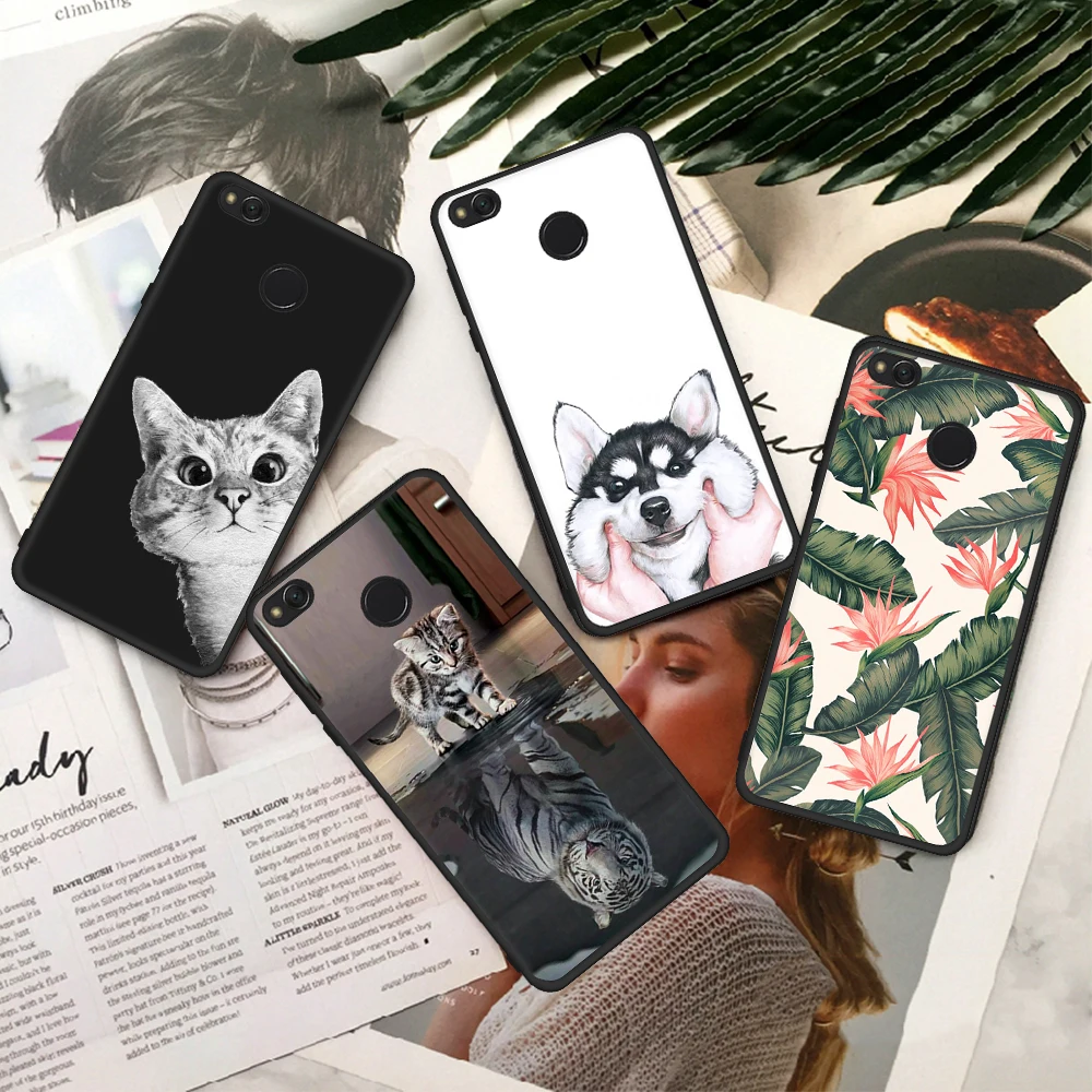 

Lovely Cat Plant Pattern TPU Back Cover Cases For Xiaomi Redmi 4A 5A 5 6 6A 4X Plus Pro Cute Fashion Printing Patterned Case