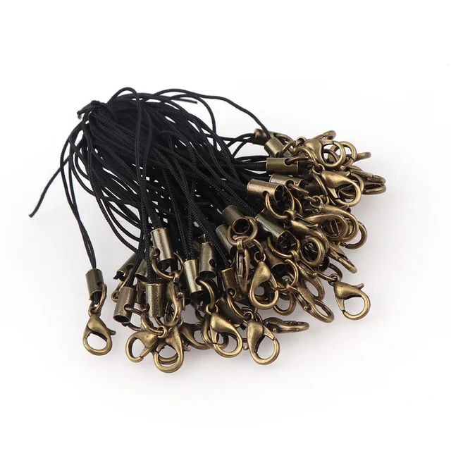 100 Cordini Portachiavi Per Cellulare - Laccetti Neri Per Telefono E Chiavi - Foto 7