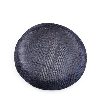 

16 Colors 15CM Round Navy fascinator base sinamay fascinator hats for wedding occasion church hat DIY hair haadwear 5pcs/lot