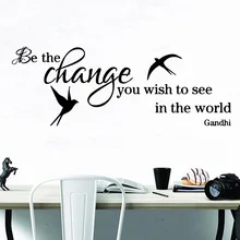 Diy quotes Gandhi Wall Sticker Home Decor Decoration For Kids Rooms Nursery Room Decor Pvc Wall Decals поло print bar mahatma gandhi