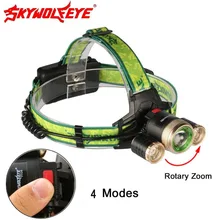 Горячая 4 режима масштабируемый фонарик 4 светодиодный фонарь ультра яркий 1000 лм Головной фонарь светодиодный фонарь 18650 фонарь для кемпинга