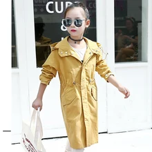 Kids Coats For Girls Spring Autumn Trench Children Outerwear Fall Girls Windbreaker 8 10 12 14 16 Years Teenage Kids Jackets