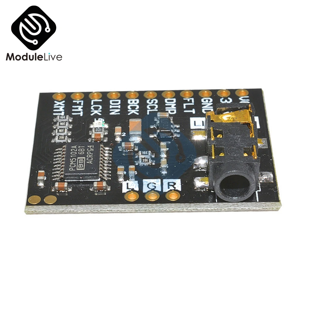 Модуль PCM5102 звуковая плата со стерео разъемом Beyond ES9023 PCM1794A DAC для Raspberry Pi pHAT модуль
