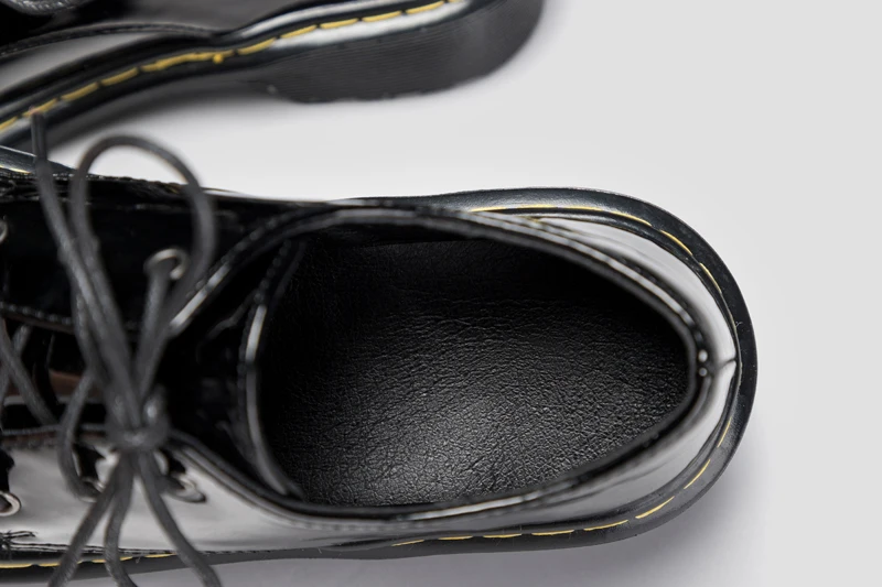Baimier/черные туфли-оксфорды из лакированной кожи для женщин; британский стиль; женские туфли на плоской подошве со шнуровкой; повседневные неглубокие мокасины; женская обувь на плоской подошве