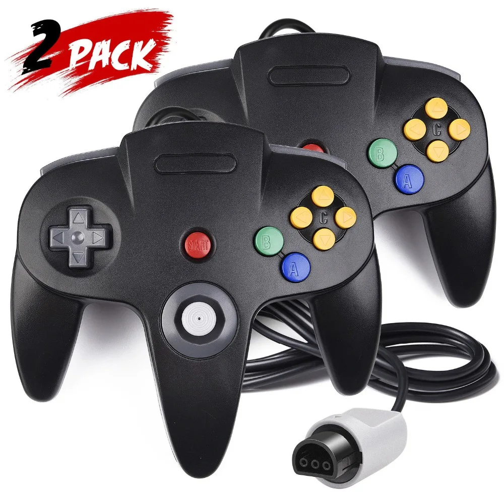 

2PCS Long Wired USB Game Controller Joystick Gamepad Gaming Joypad For Nintend N64