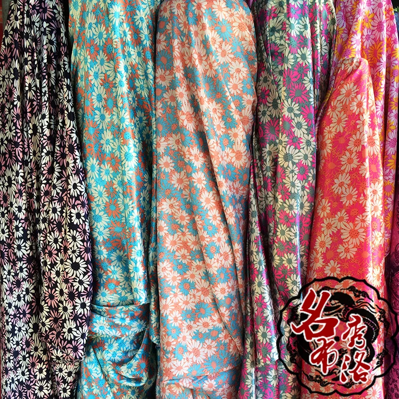 Aliexpress Buy Polyester Printing Satin Fabric Cloth Double Color 